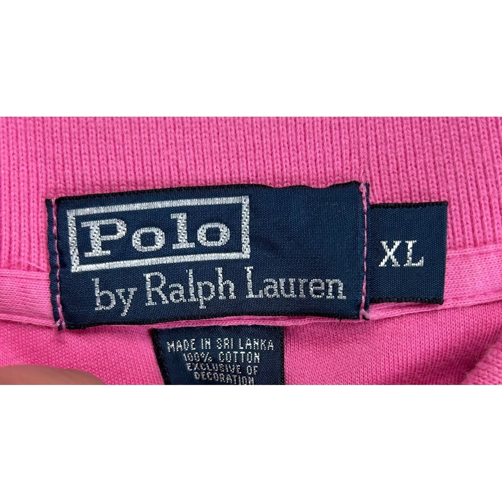 Polo Ralph Lauren Polo Shirt Mens XL Pink Classic Navy Pony Golf Performance - Picture 5 of 8